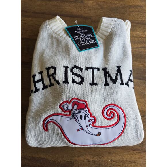 Girls' Disney The Nightmare Before Christmas Sweater - Ivory S - Picture 2 of 7